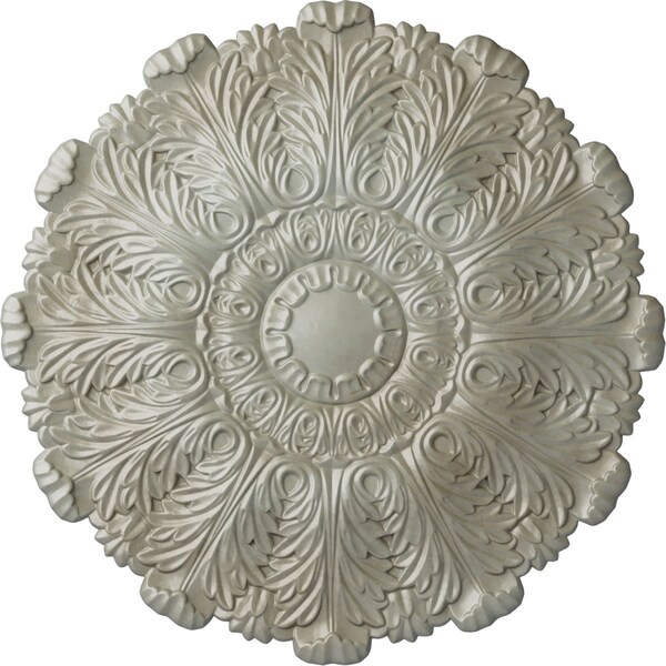 Ekena Millwork Durham Ceiling Medallion (Fits Canopies up to 4 1/4"), Hand-Painted Flash Gold, 31"OD x 1 1/2"P CM31DUFLS - main